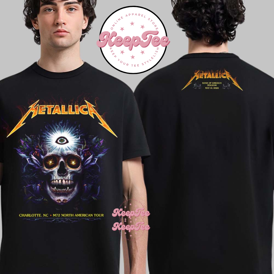 Metallica M72 Charlotte 2025 Venue Tee In Charlotte North Carolina Shirt