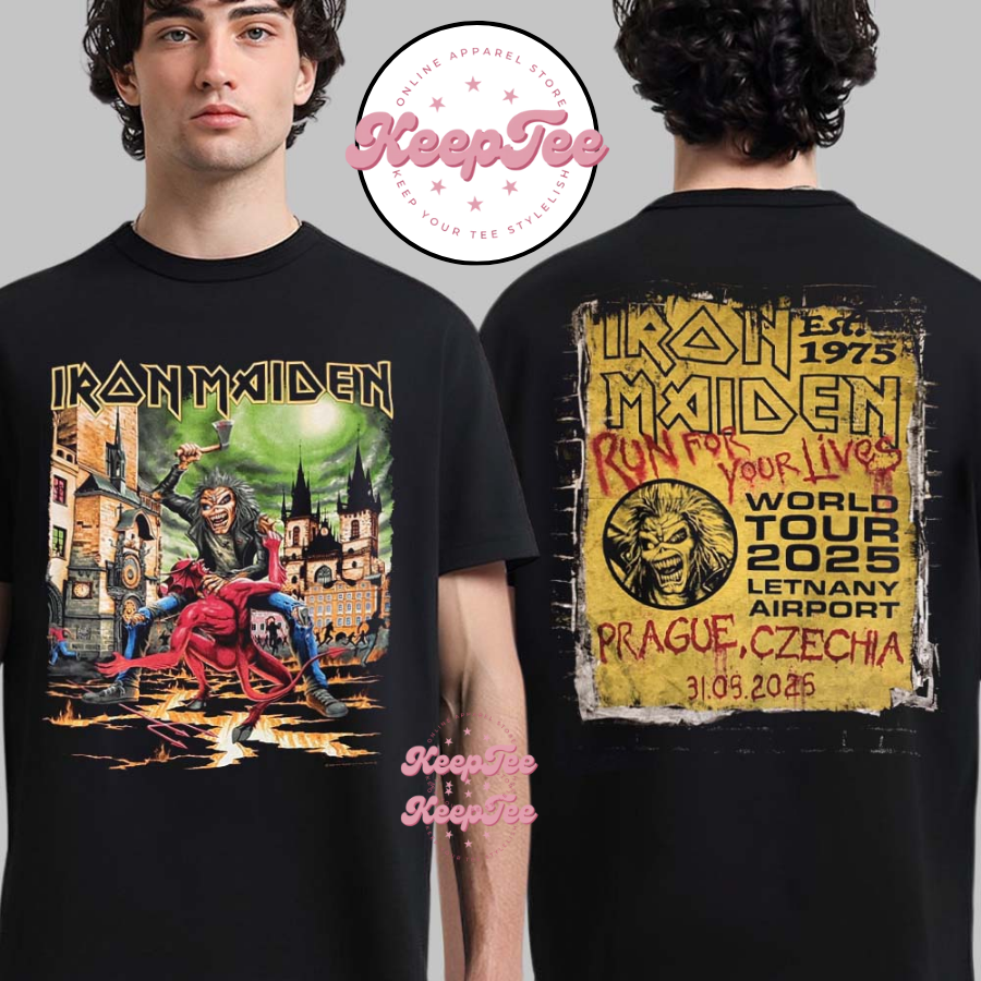 Iron Maiden Run For Your Lives World Tour 2025 ConcerShirt