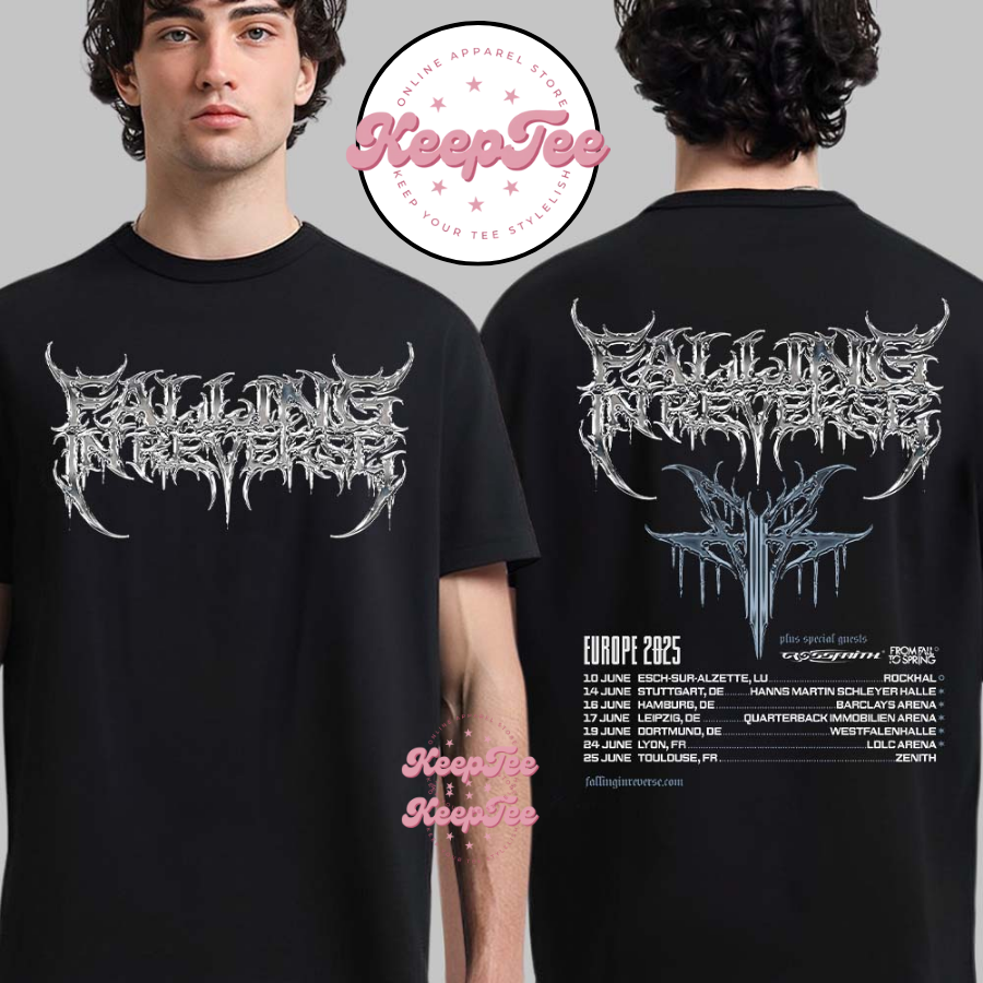 Falling In Reverse Europe 2025 Summer Shows Tour Dates Shirt