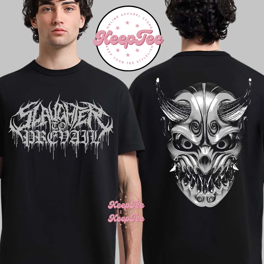 Slaughter To Prevail X Babymetal Merch White Oni Mask Shirt