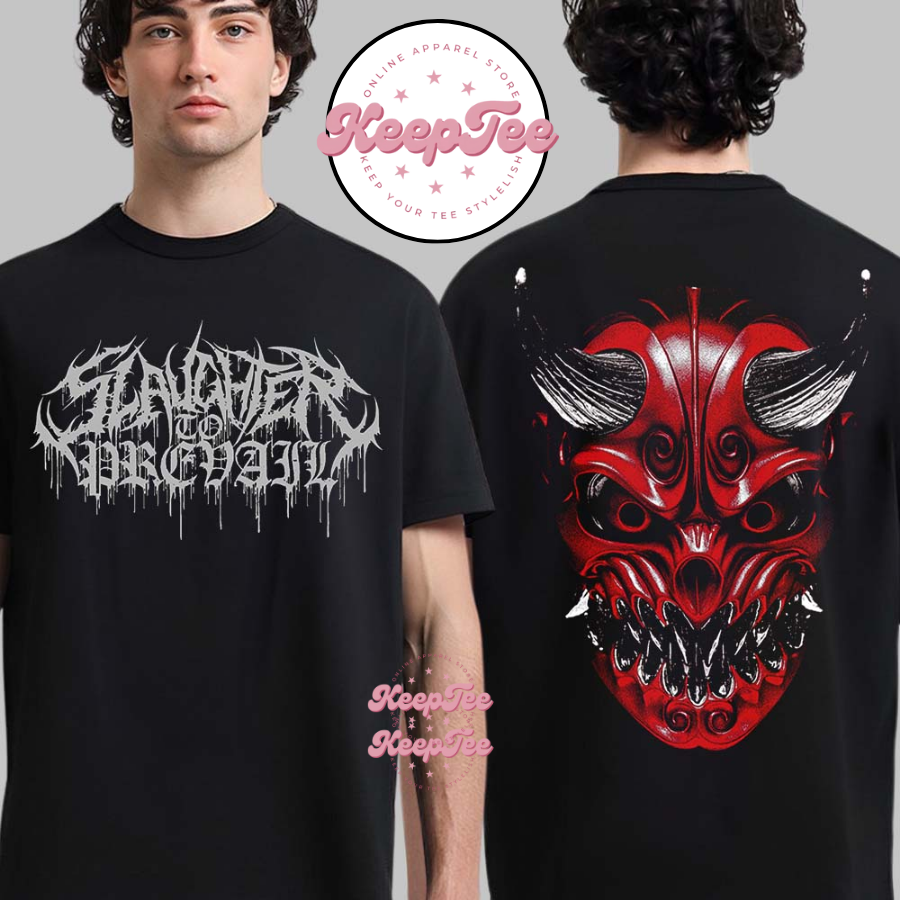Slaughter To Prevail X Babymetal Merch Red Oni Mask Shirt