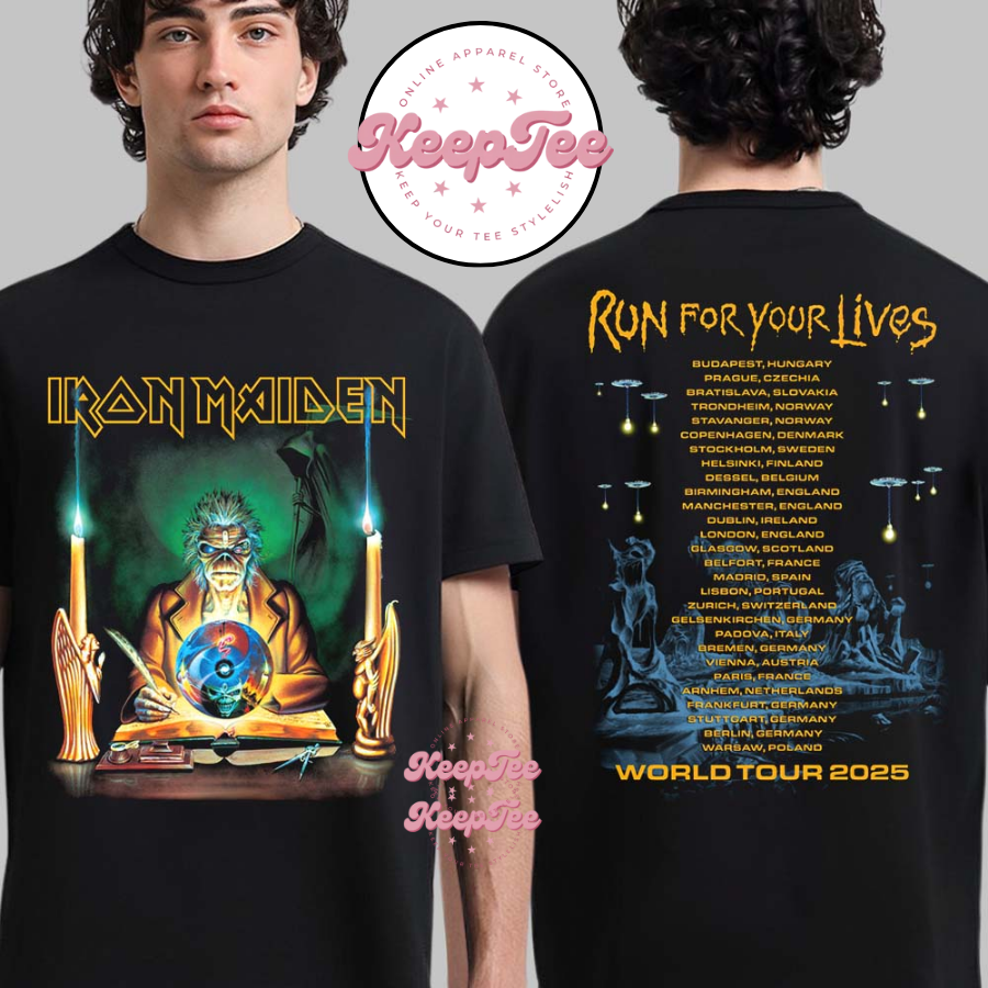 Iron Maiden Run For Your Lives World Tour 2025 Shirt For Fan
