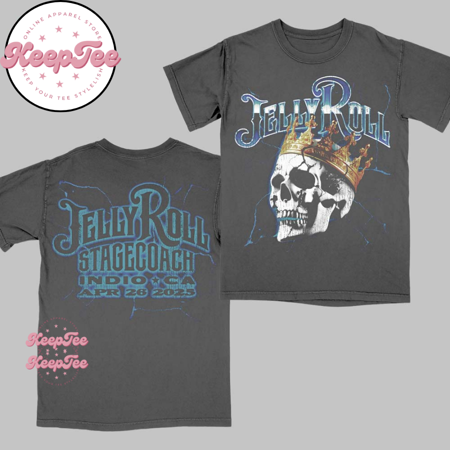 Jelly Roll Stage Coach 2025 Indio Ca 2025 Skull King Shirt