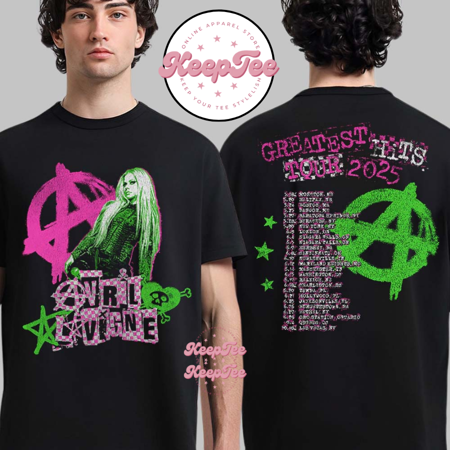 Avril Lavigne Greatest Hits Tour 2025 D2C Exclusive Shirt