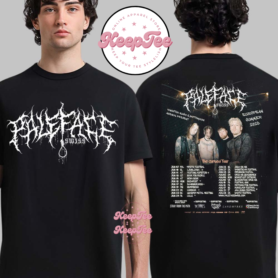 Paleface The Cursed Tour European Summer 2025 Schedule Tour Dates Shirt