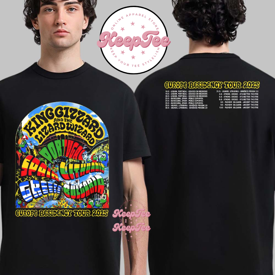 King Gizzard And The Lizard Wizard Europe Residency Tour 2025 Poster Tour Dates Shirt