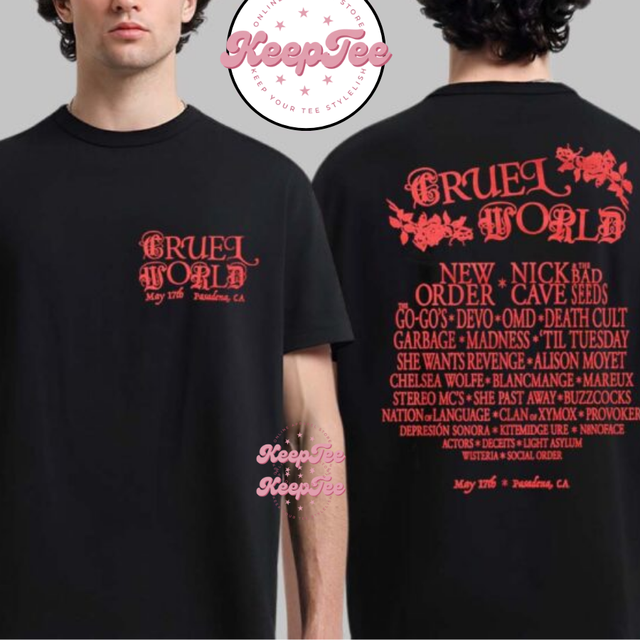 Cruel World Festival 2025 Lineup In Pasadena Ca 2025 Two Sided Essentials Shirt