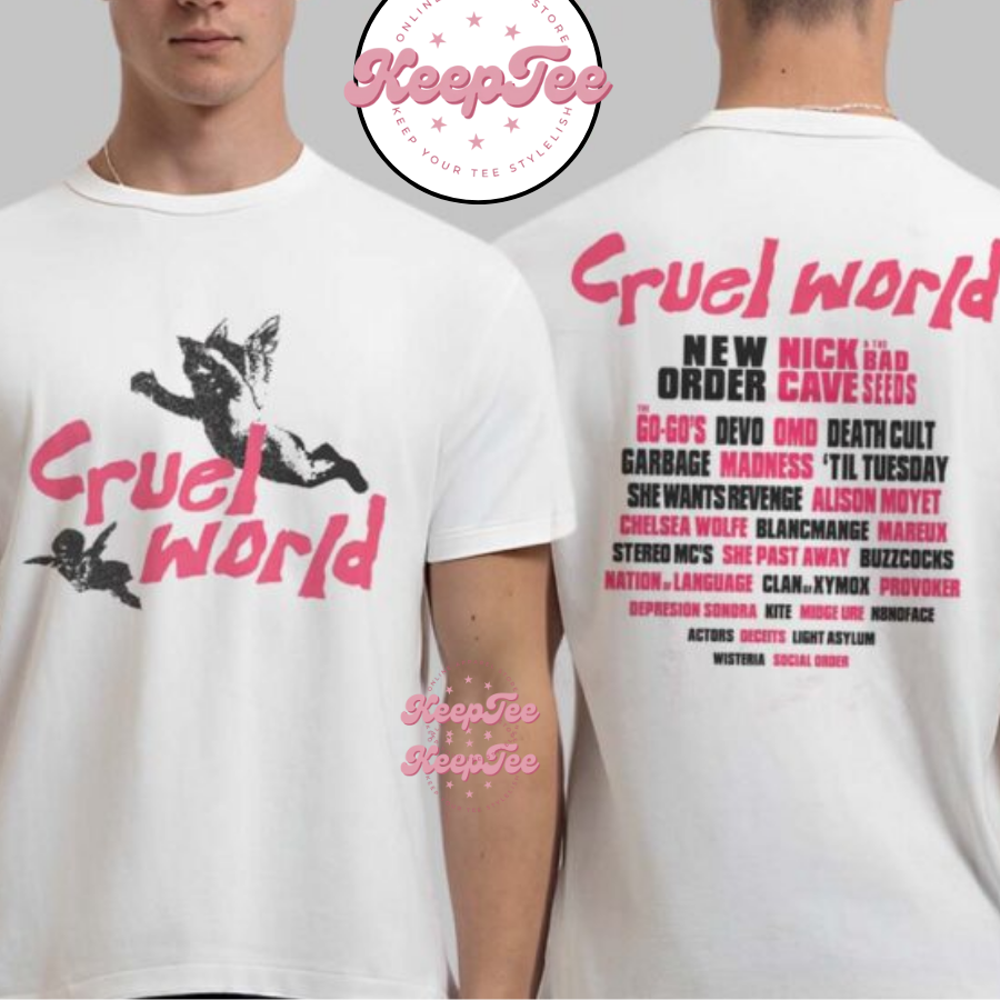 Cruel World Festival 2025 Cherubs Lineup Two Sided PrinShirt