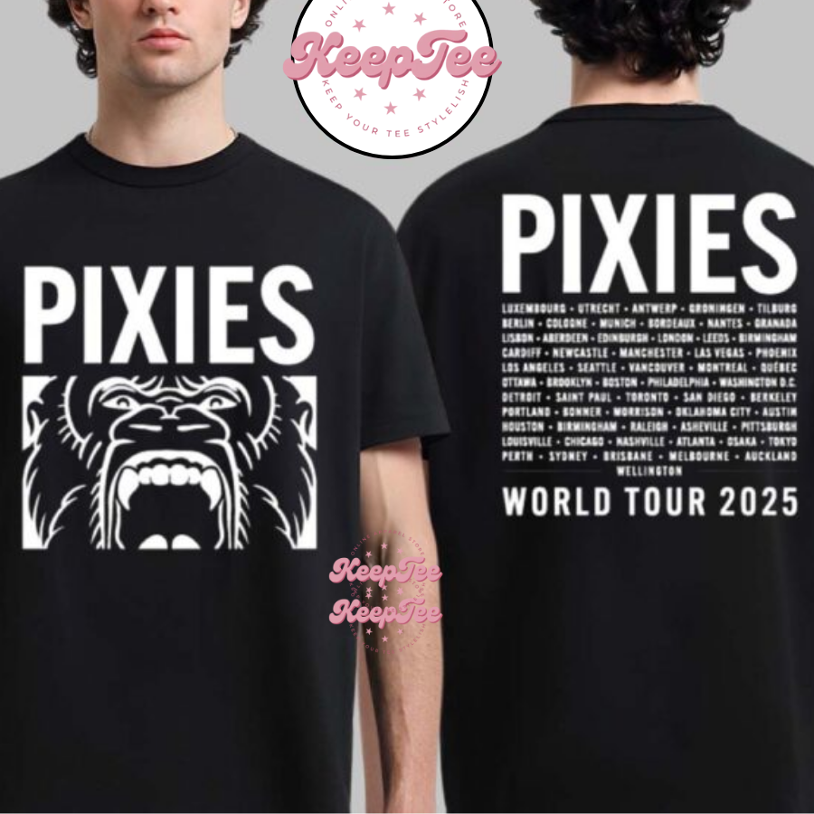Pixies World Tour 2025 Merch Gorilla Scream Shirt