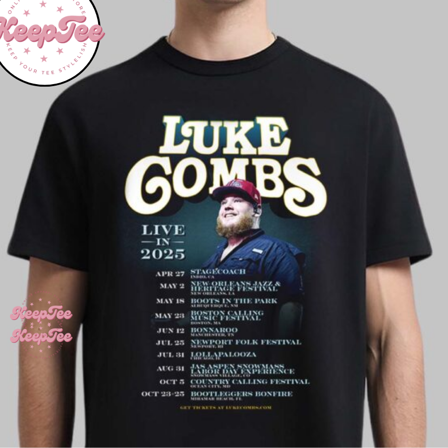 Luke Combs Live In 2025 Tour Schedule Dates List Essentials Shirt