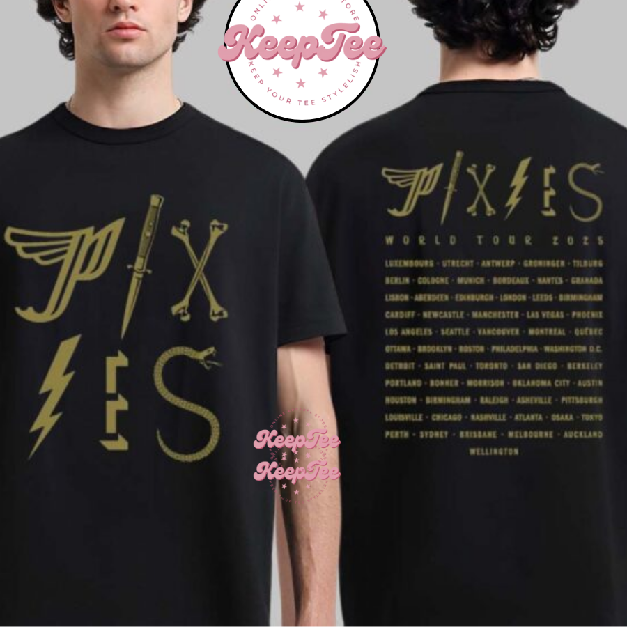 Pixies World Tour 2025 Merch Glyphs Shirt