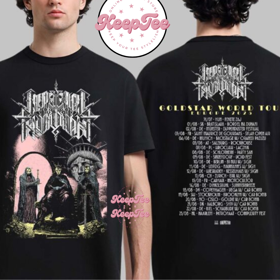 Imperial Triumphant Goldstar World Tour Europe 2025 Merch With Tour Dates Shirt