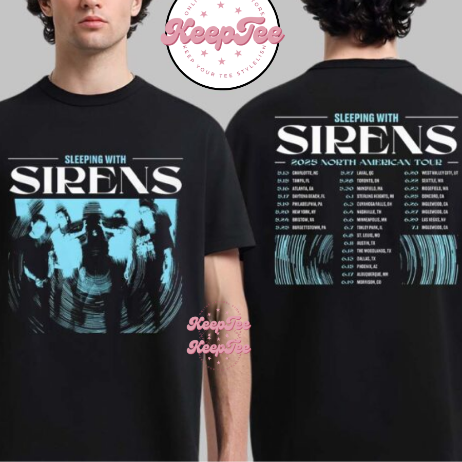 Sleeping With Sirens 2025 North American Tour Merch With Tour Dates Shirt