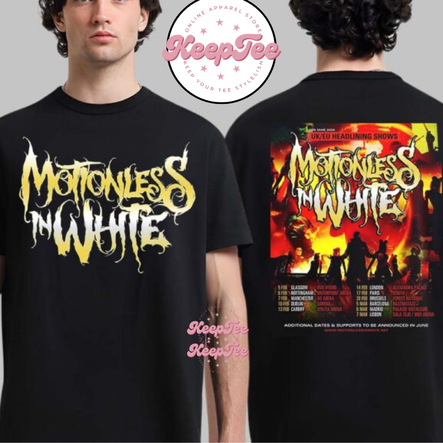 Motionless In White Uk Eu Headlining Shows 2026 Tour Dates Shirt