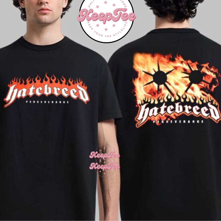 Hatebreed Perseverance Album Merch Logo And Cover Art Two Sided Print Unisex Shirt