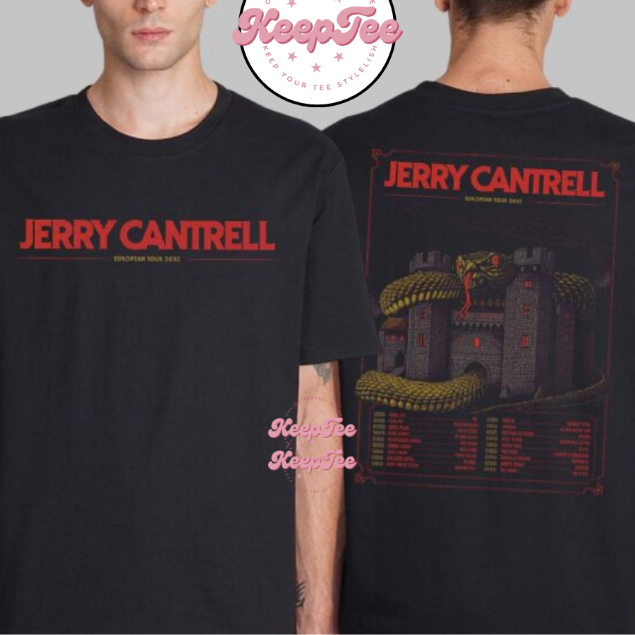 Jerry Cantrell European Tour 2025 Gig Poster Tour Dates Serpent On The Castle ArShirt