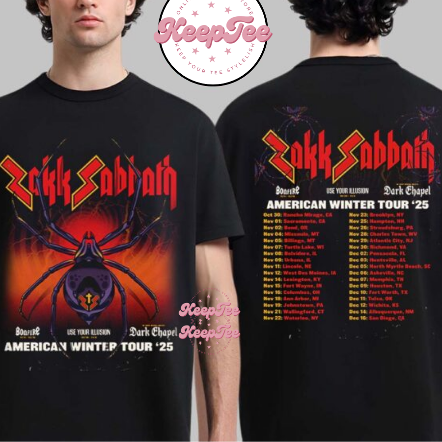 Zakk Sabbath American Winter Tour 2025 Schedule Tour Dates Spider ArShirt