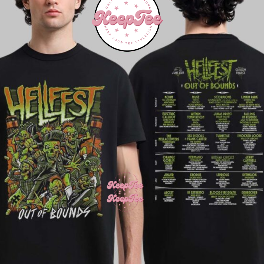 Hellfest 2025 Out Of Bounds Merch Clisson France 2025 Shirt