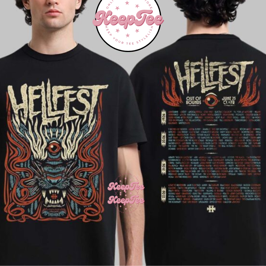 Hellfest 2025 Out Of Bounds Merch Clisson France Shirt, Hellfest tour 2025 Shirt