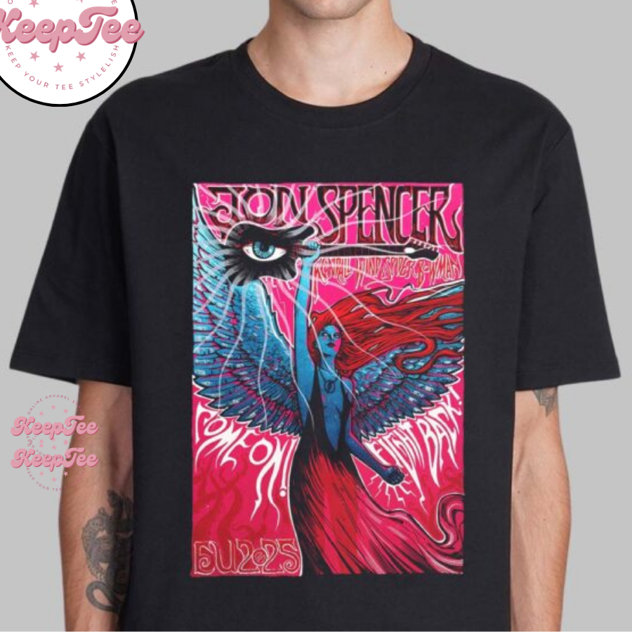 Jon Spencer European Tour 2025 Official Poster Angel With Guitar Art Unisex Shirt