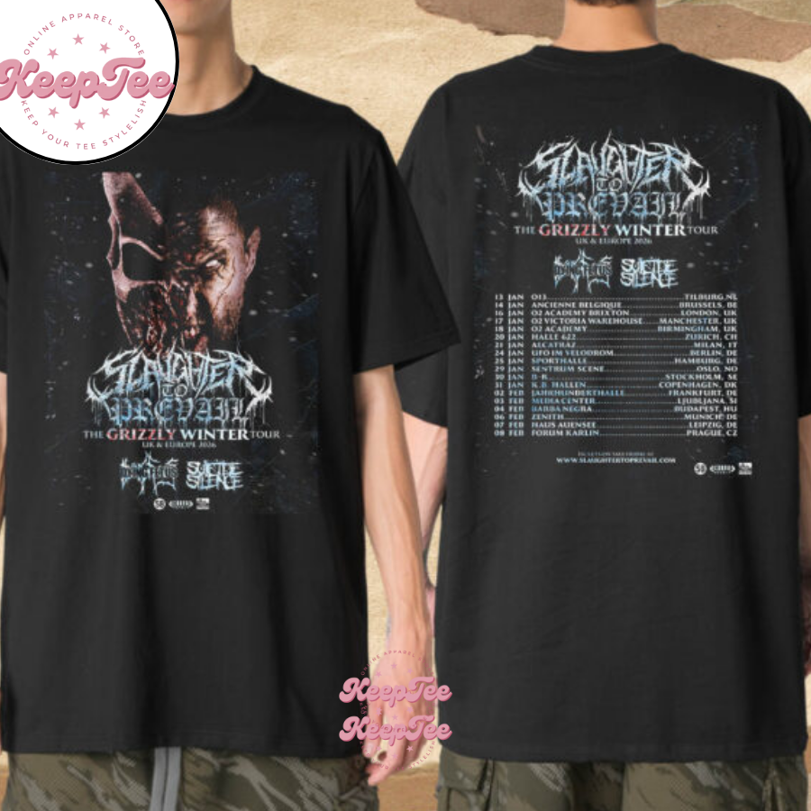 Slaughter To Prevail The Grizzly Winter Tour Dates List 2026 Merch Two Sided Shirt