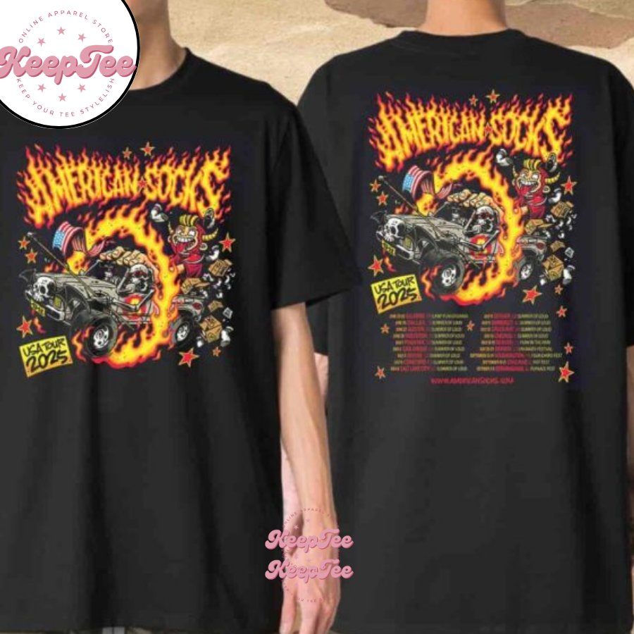 American Socks World Tour Usa 2025 Schdule List Dates Merchandise Unisex Shirt