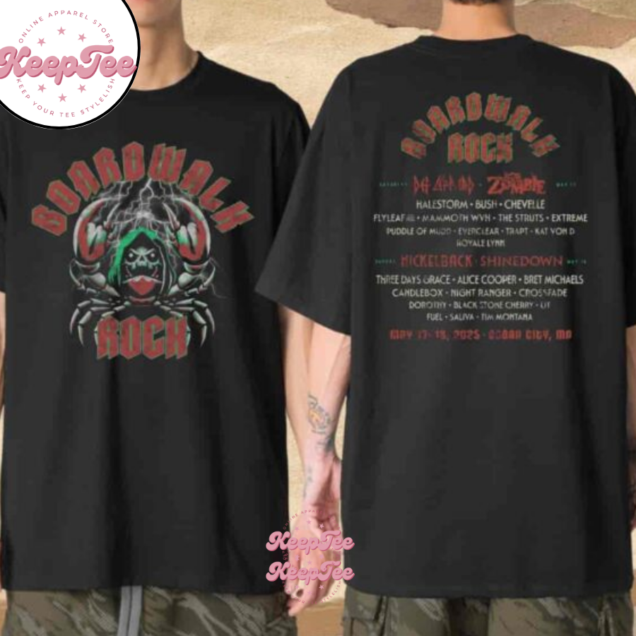 Boardwalk Rock Festival 2025 Crab Lineup At Ocean City Md Merchandise Unisex Shirt
