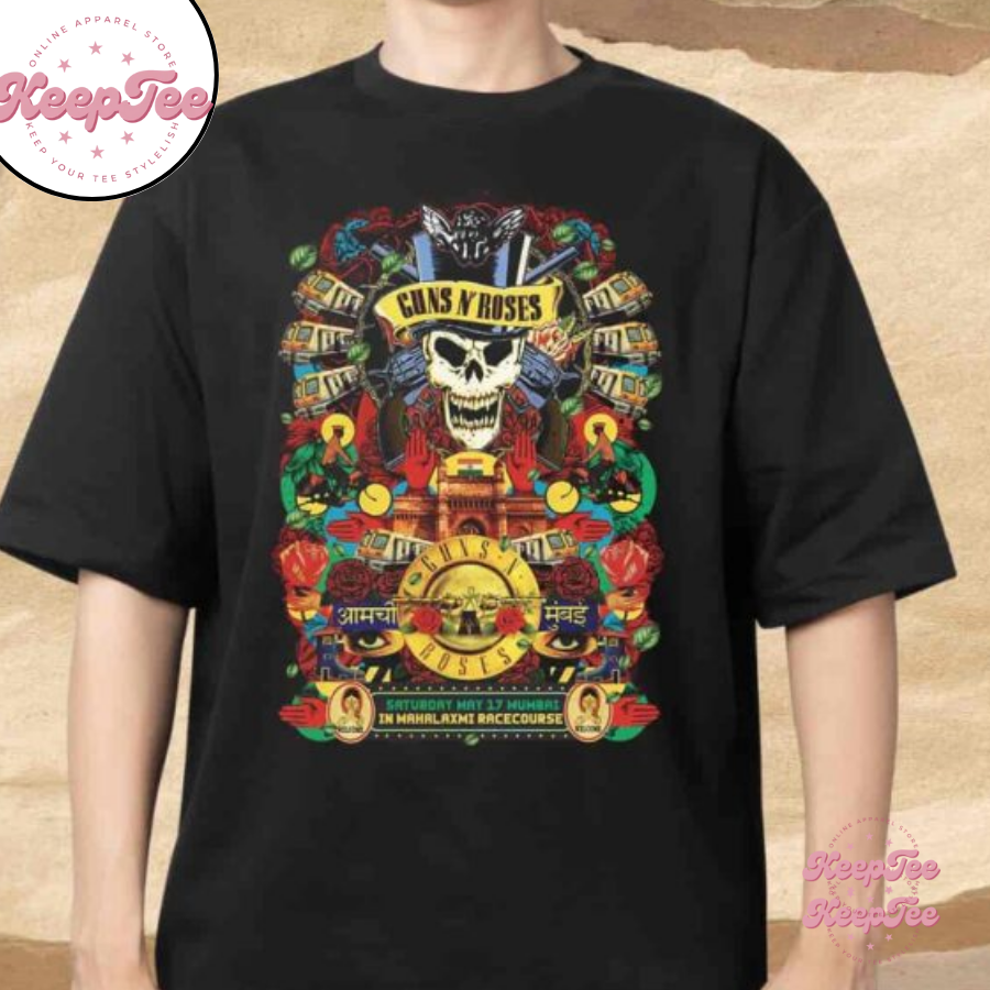 Guns N Roses Mumbai Concert Tour 2025 At Mahalaxmi Racecourse Merchandise Unisex Shirt