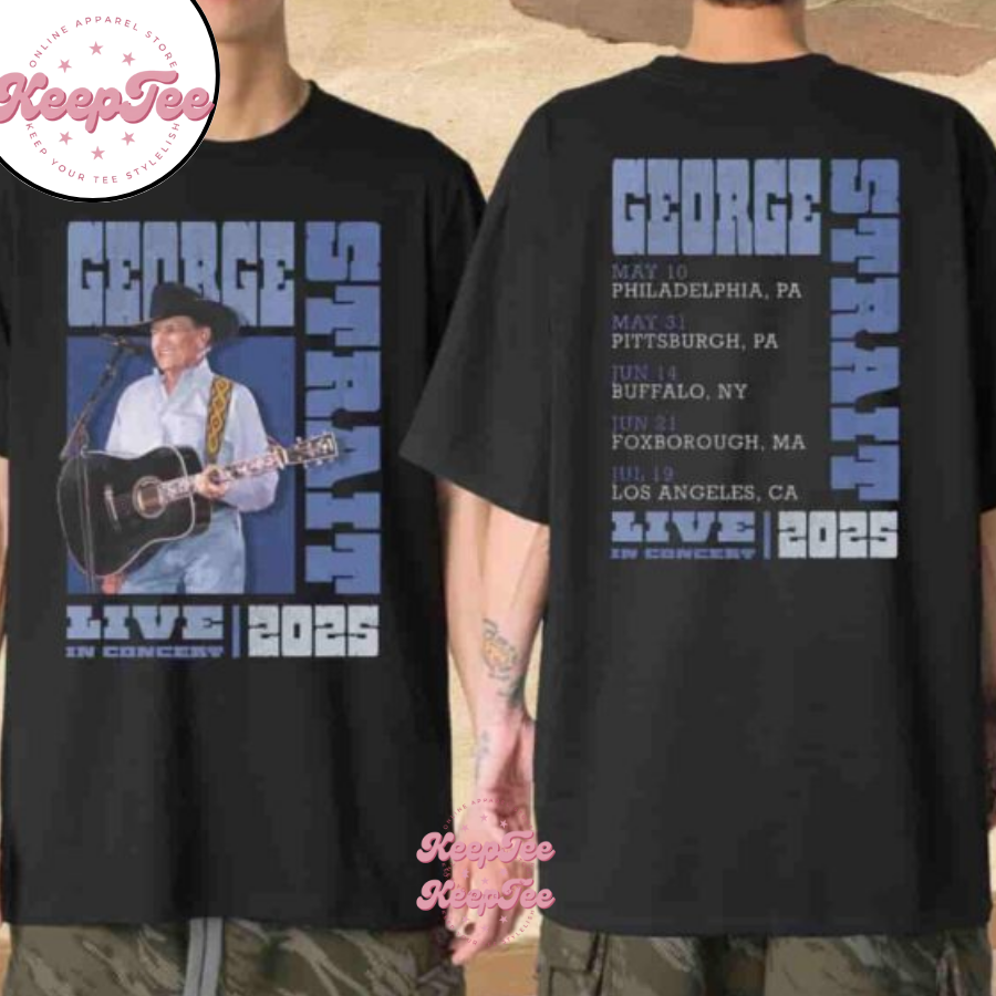 George Strait Live In Concert 2025 Photo Tour Dates Merchandise Shirt