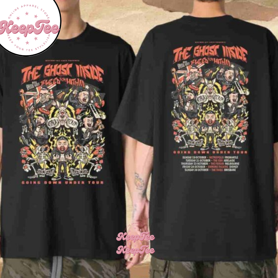The Ghost Inside Going Down Under Tour October 2025 Shirt