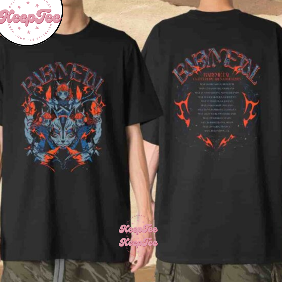 Babymetal Uk-Europe Arena Tour 2025 123 Thunder Mechandise Unisex Shirt