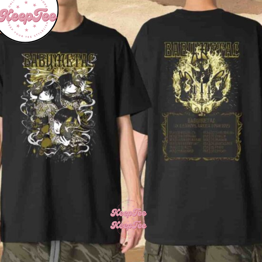 Babymetal Uk-Europe Arena Tour 2025 Kon Kon Mechandise Unisex Shirt