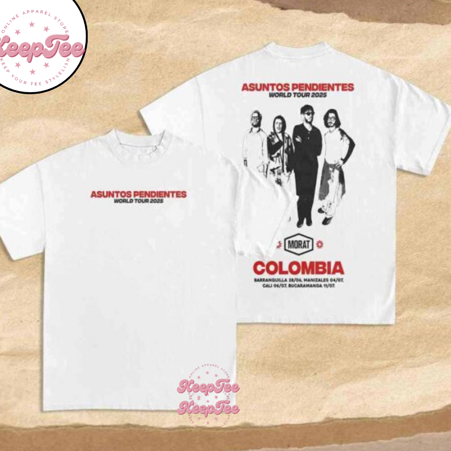 Morat Band Asuntos Pendientes World Tour 2025 Tour Dates June And July Merchandise Shirt