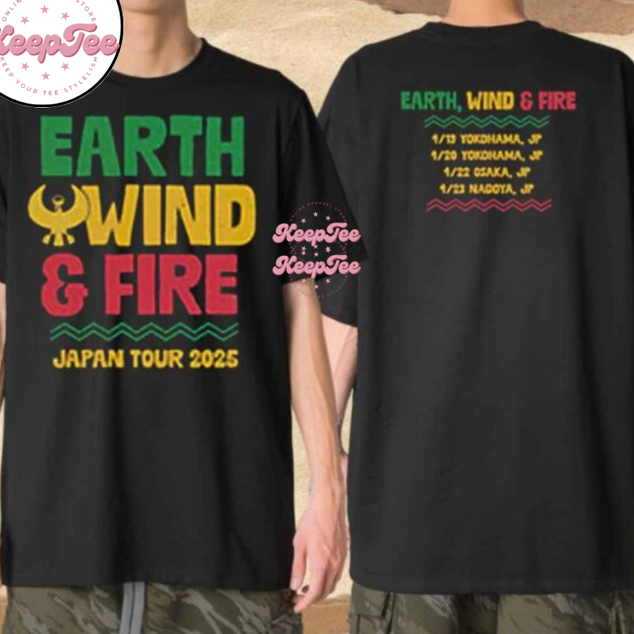 Earth Wind And Fire Japan Tour 2025 Stacked Eagles Unisex Shirt