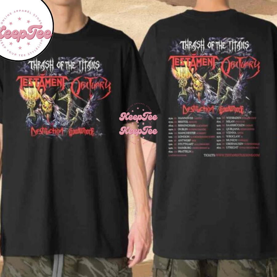 Testament And Obituary Thrash Of The Titans Tour October 2025 Shirt