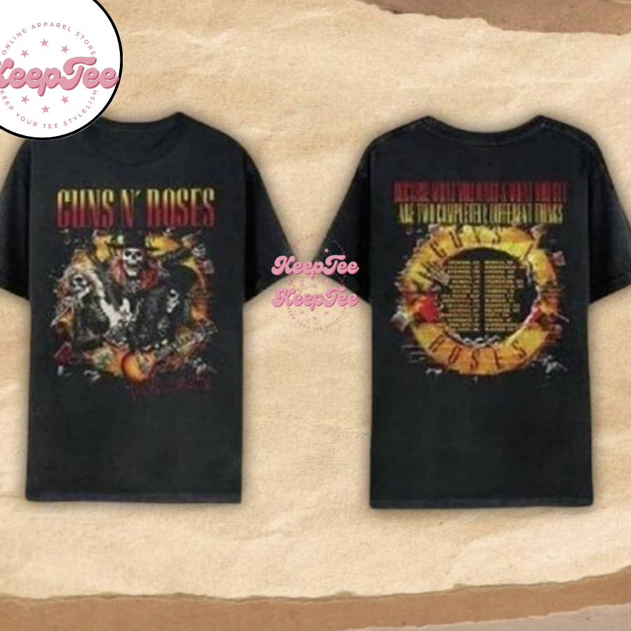 Gun N Roses 2025 Tour Skeletons Tour Dates Merchandise Unisex Shirt