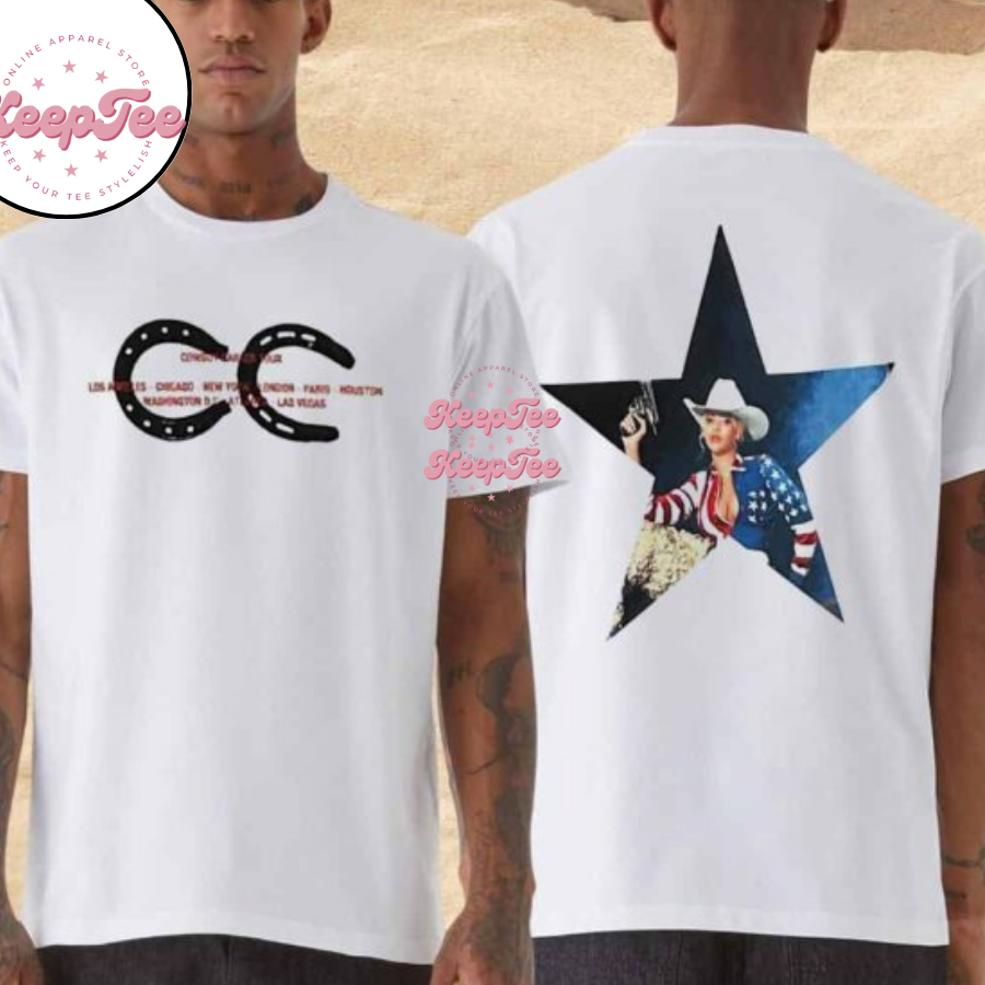 Beyonce Cowboy Carter Tour 2025 Super Star Cities List Merchandise Shirt