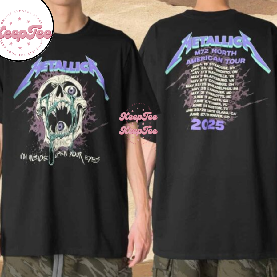 Metallica M72 North American Tour 2025 IM Inside Open Your Eyes Merchandise Shirt