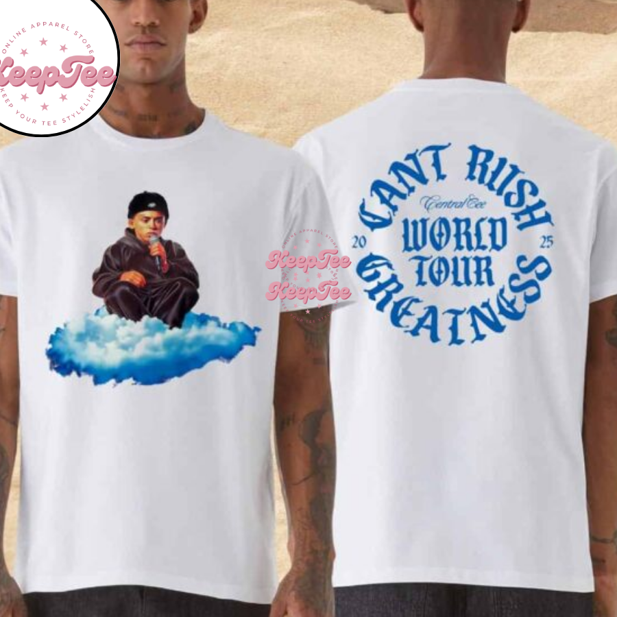 Central Cee CanT Rush Greatness World Tour 2025 Central Cee On Da Mic Merchandise Shirt