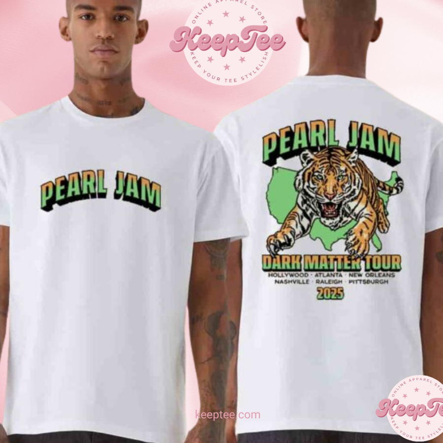 Pearl Jam Dark Matter World Tour 2025 Tiger Gifts For Kid Unisex Shirt