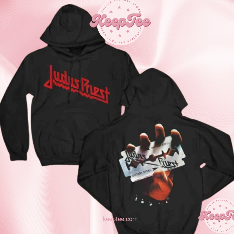 Judas Priest British Steel 45Th Anniversary 2025 Pull Over Hoodie
