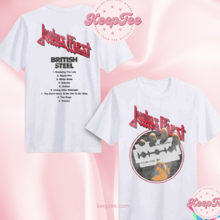 Judas Priest British Steel 45Th Anniversary 2025 Tracklist Features British Steel Album Inspired Artwork Shirt