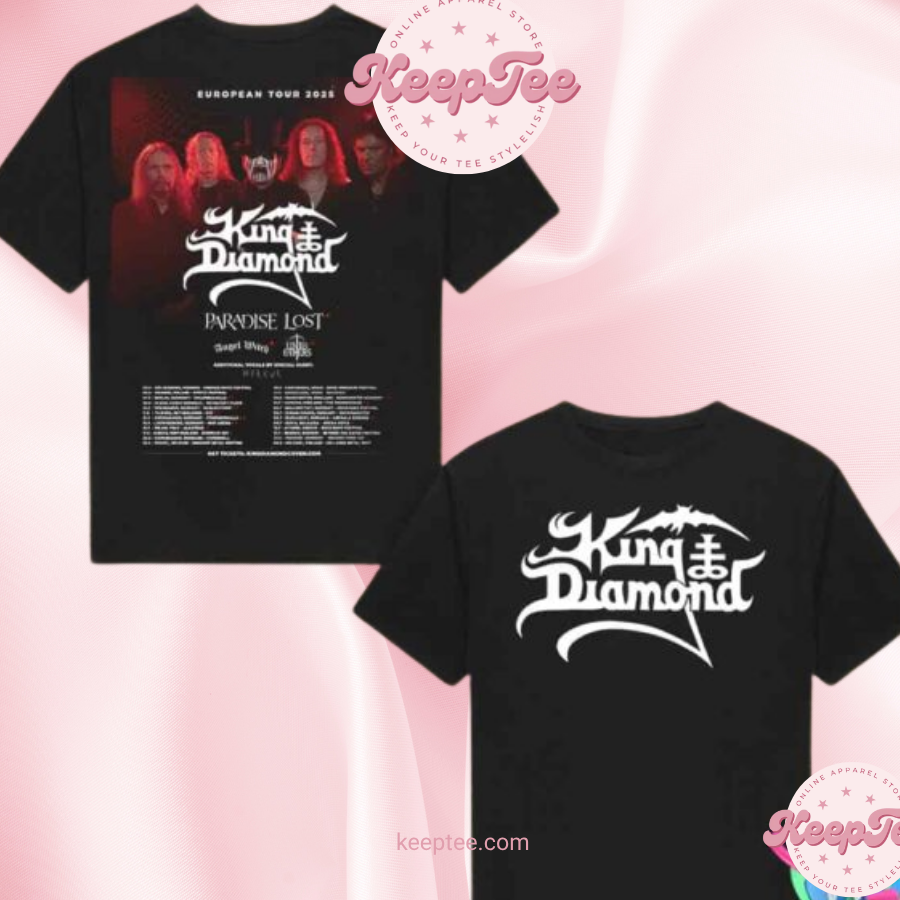 King Diamond Europe Tour 2025 With Paradise Lost X Angek Witch X Untii Others X Myrkvr Merchandise Unisex Shirt