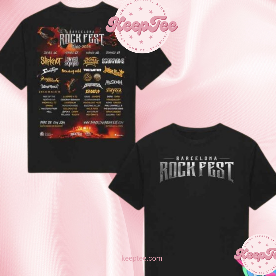 Barcelona Rock Fest 26-27-28 Junio 2025 Lineup Merchandise Unisex Shirt