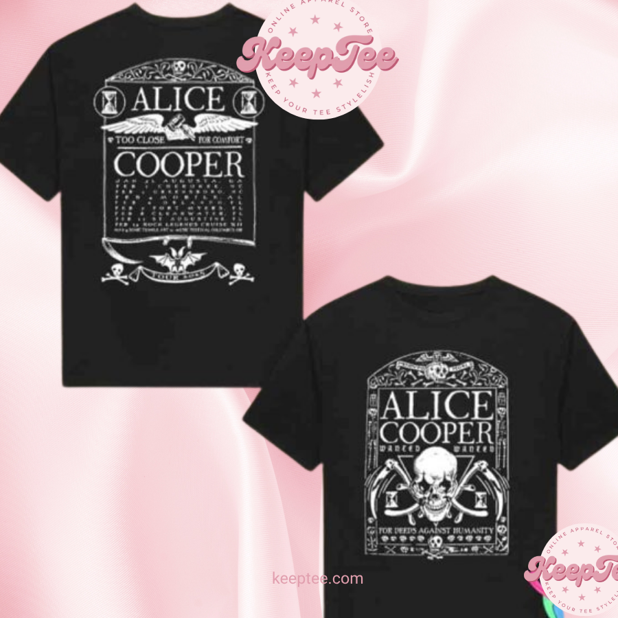 Alice Cooper Tombstone 2025 Itin Tour Dates Two Sides Unisex Shirt