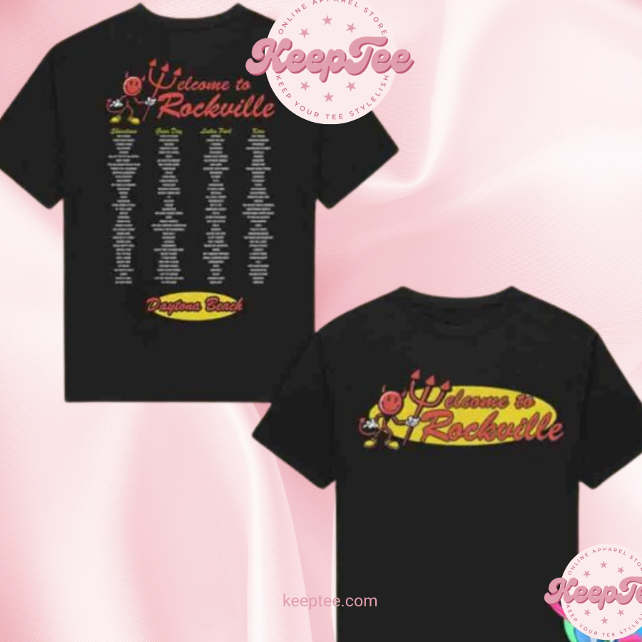 Welcome To Rockville 2025 Pitchfork Devil Daytona International Speedway Daytona Beach Florida Line Up Two Sides Unisex Shirt