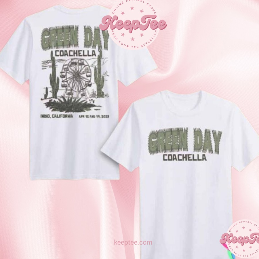 Green Day Coachella Merchandise 2025 Indio California 2025 Two Sides Unisex Shirt