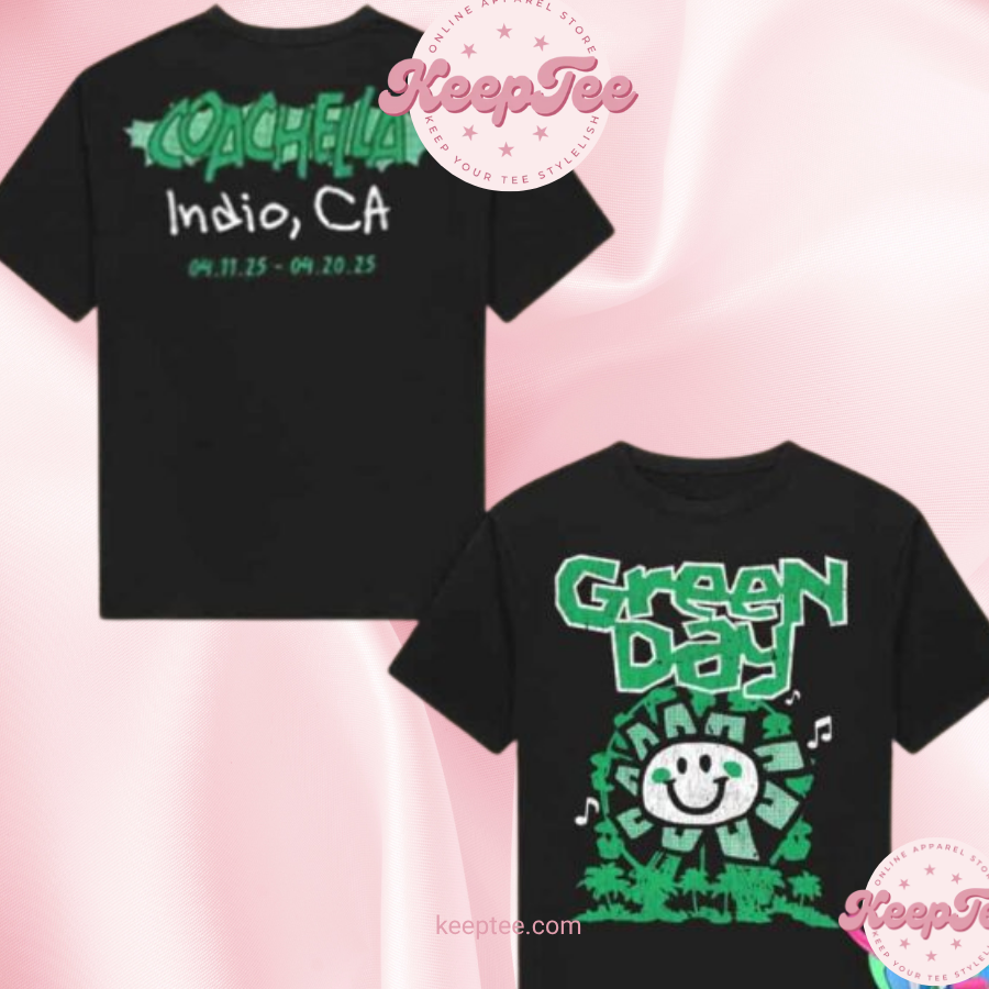 Green Day Coachella Merchandise 2025 Indio California 2025 Shirt