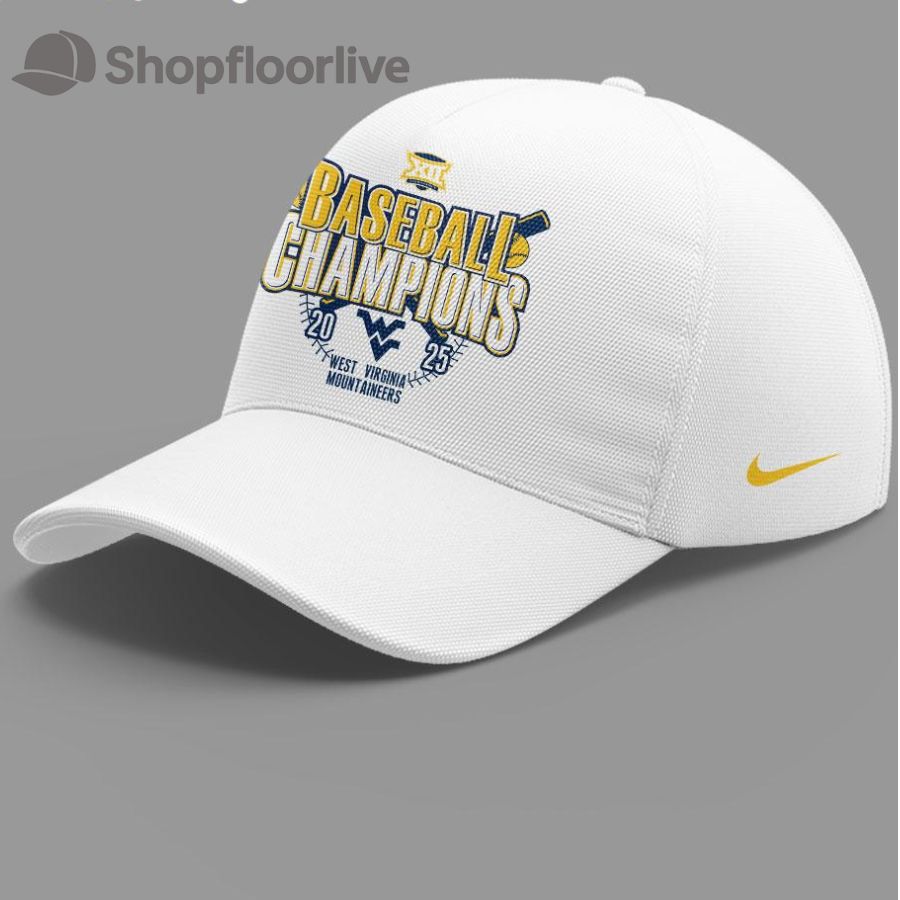 West Virginia Mountaineers 2025 Baseball Big 12 Champions Team Player Cap
