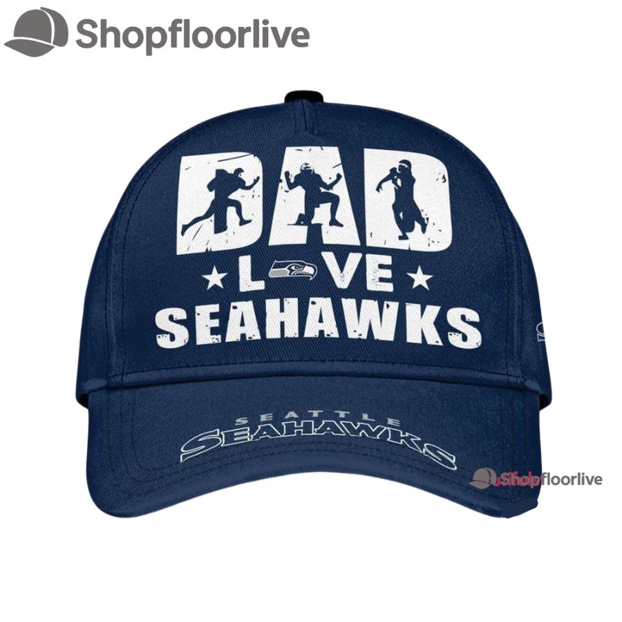 NFL Seattle Seahawks Dad Love Best Fatherâ€™s Day Baseball Cap